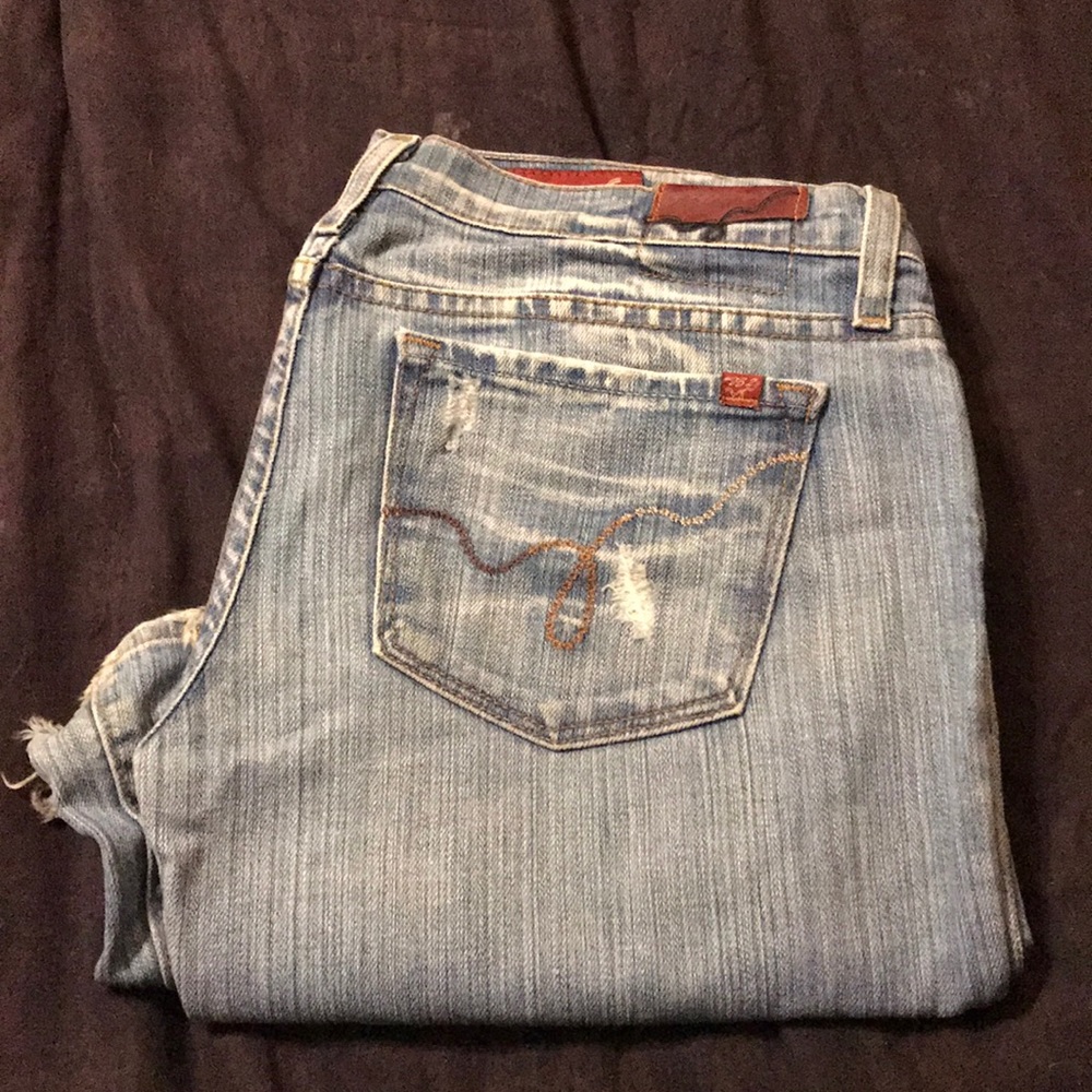 Blue 2 flare denim